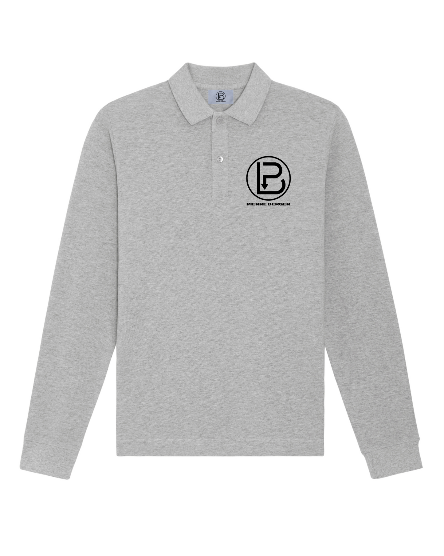 PIERRE BERGER - 100% organic cotton unisex long-sleeved polo shirt embroidery