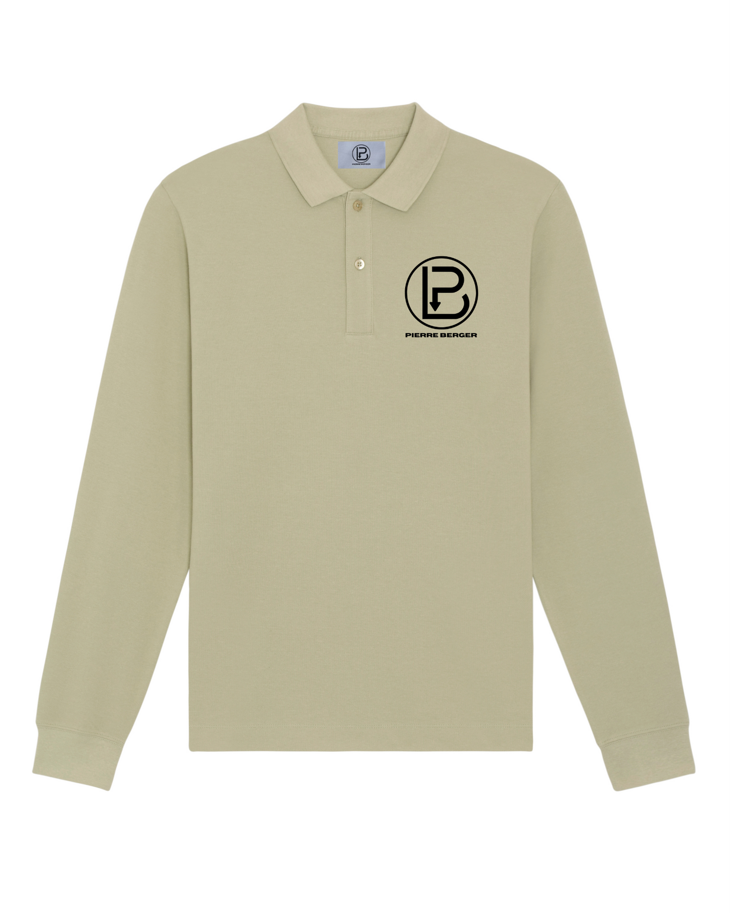 PIERRE BERGER - 100% organic cotton unisex long-sleeved polo shirt embroidery
