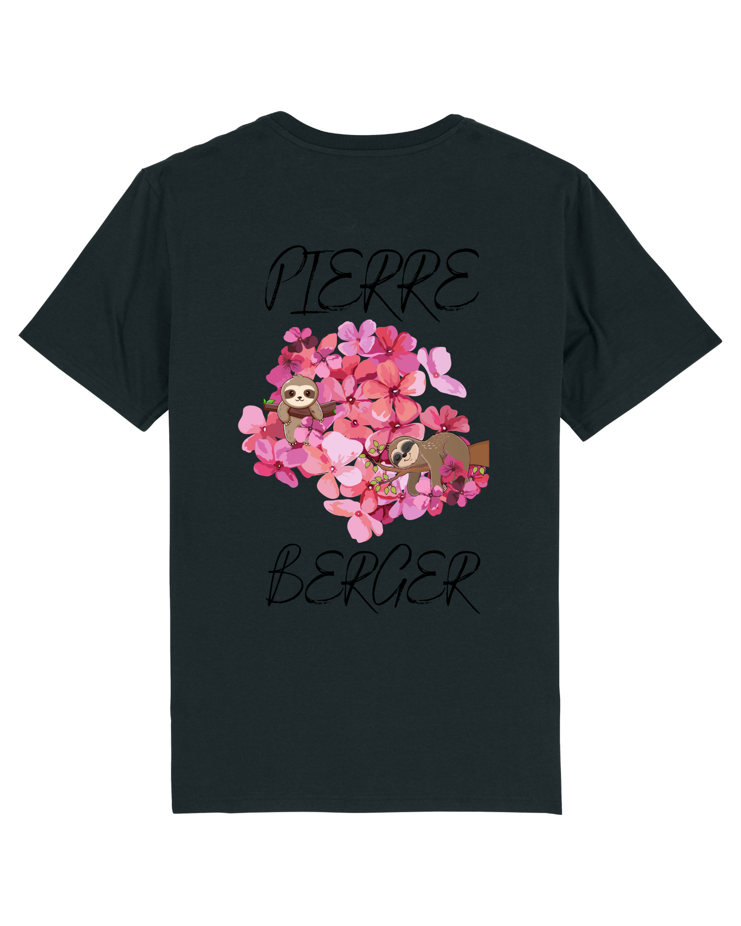 PIERRE BERGER - 100% Organic Cotton Unisex T-Shirt Black Natural Summer