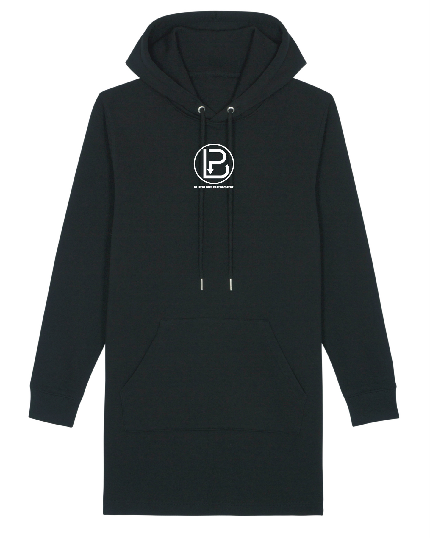 PIERRE BERGER - Hooded sweatshirt dress 100% recycled embroidery
