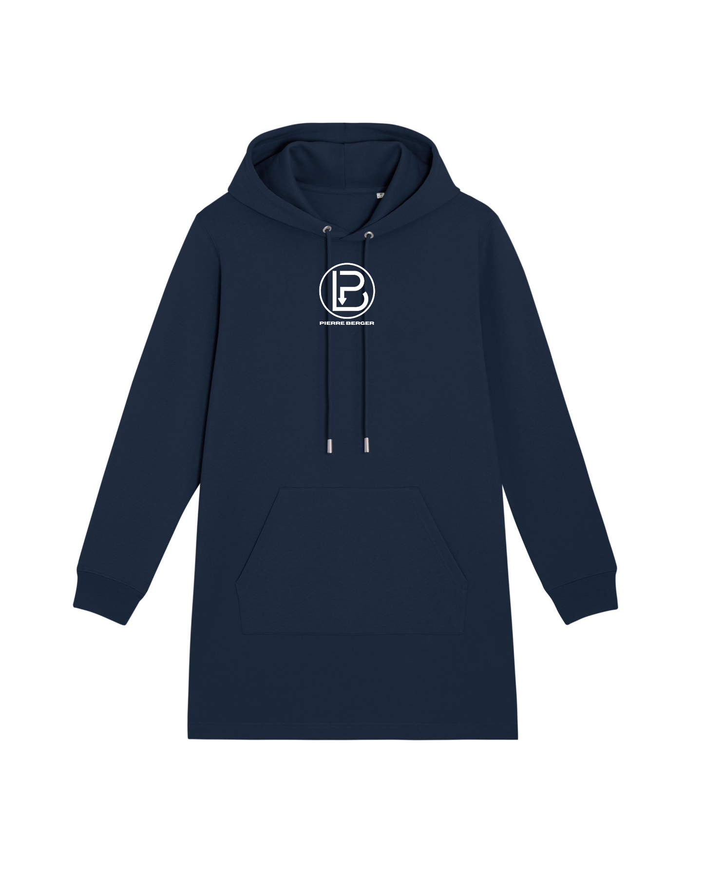 PIERRE BERGER - Hooded sweatshirt dress 100% recycled embroidery