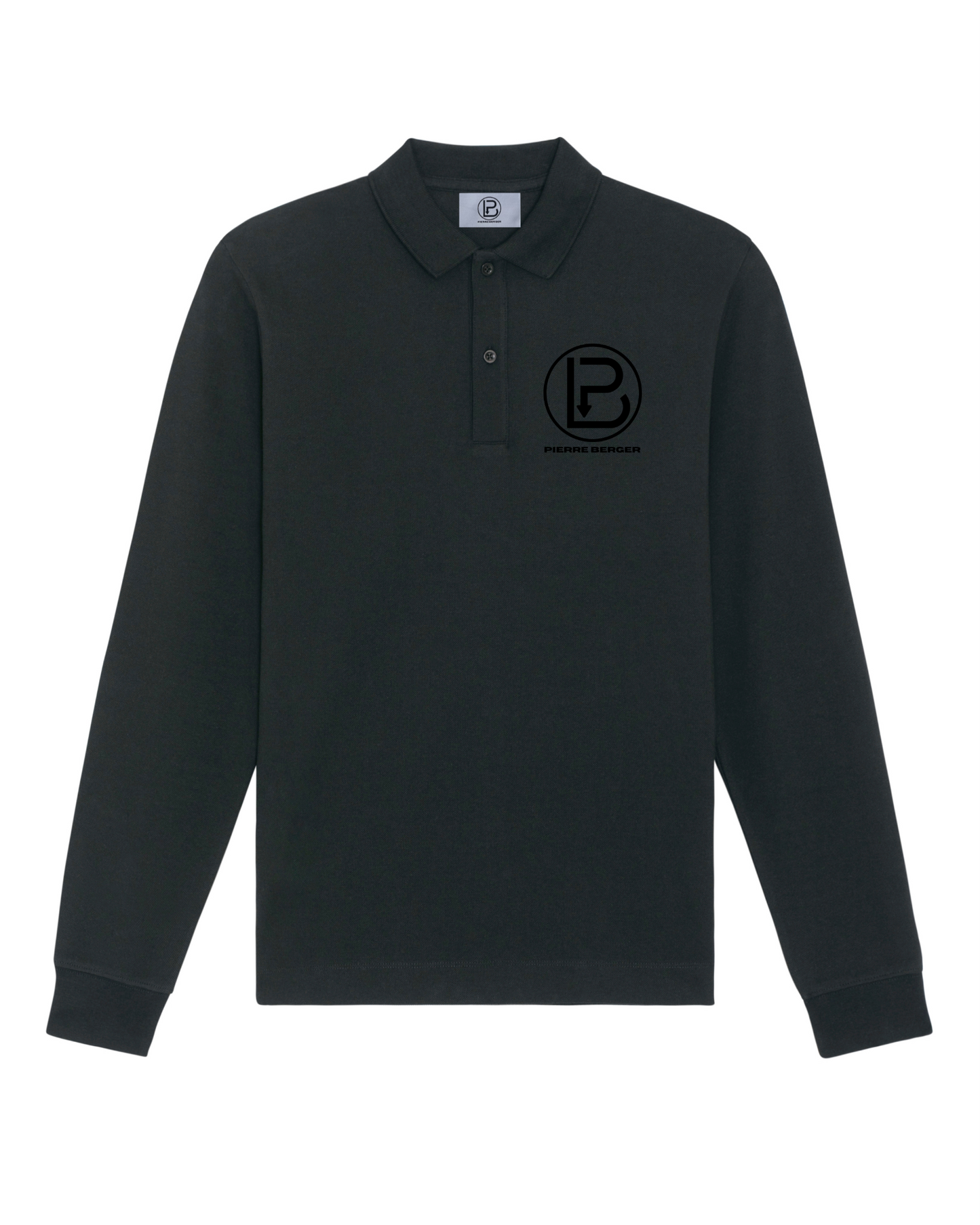 PIERRE BERGER - 100% organic cotton unisex long-sleeved polo shirt embroidery