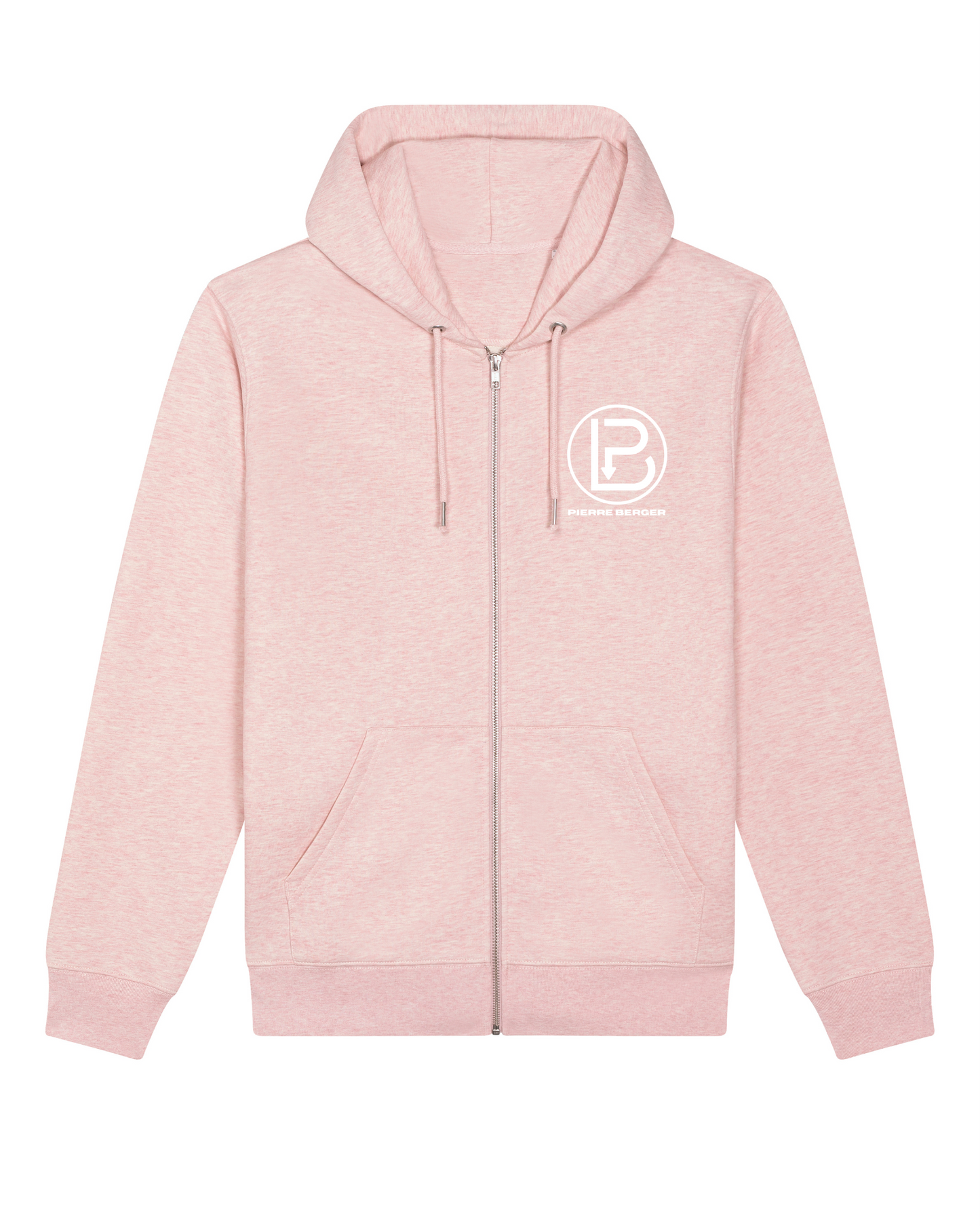 PIERRE BERGER - Unisex zip-up hoodie 100% recycled embroidery