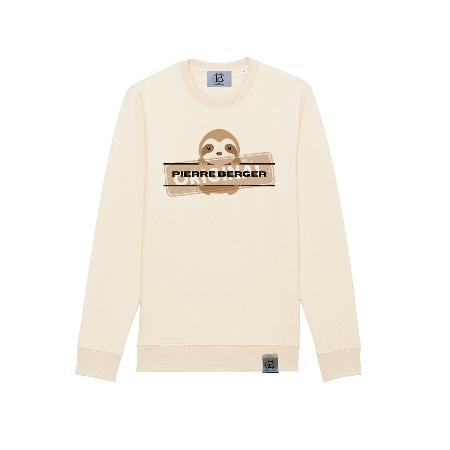 PIERRE BERGER - Unisex Rundhals Sweatshirt Sloth Original 100% recycelt